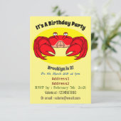 Niedliche Abbildung des Cartoon Einladung (Stehend Vorderseite)