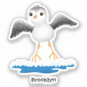 Niedliche Abbildung des Cartoon für Babysandpeter Aufkleber (Vorderseite)