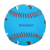 Niedliche Abbildung des Cartoon für Babysandpeter Baseball (Rückseite)