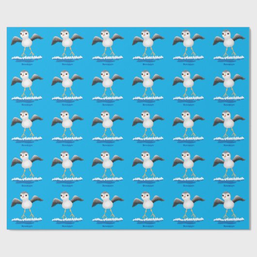 Niedliche Abbildung des Cartoon für Babysandpeter Geschenkpapier (Flach)