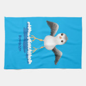 Niedliche Abbildung des Cartoon für Babysandpeter Geschirrtuch (Horizontal)