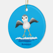 Niedliche Abbildung des Cartoon für Babysandpeter  Keramik Ornament (Links)