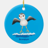 Niedliche Abbildung des Cartoon für Babysandpeter  Keramik Ornament (Hinten)