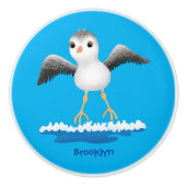 Niedliche Abbildung des Cartoon für Babysandpeter Keramikknauf (Vorderseite)