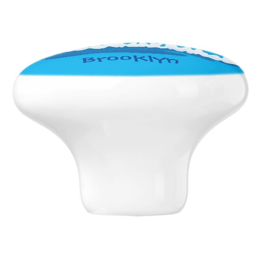 Niedliche Abbildung des Cartoon für Babysandpeter Keramikknauf (Seitenansicht)