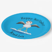 Niedliche Abbildung des Cartoon für Babysandpeter Pappteller (Schrägansicht)