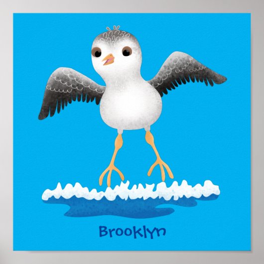 Niedliche Abbildung des Cartoon für Babysandpeter Poster (Vorne)