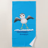 Niedliche Abbildung des Cartoon für Babysandpeter Strandtuch (Vorderseite)