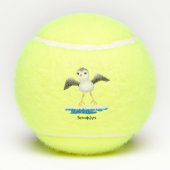 Niedliche Abbildung des Cartoon für Babysandpeter Tennisbälle (Rückseite)