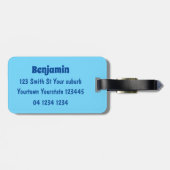 Niedliche Abbildung des Cartoon Gepäckanhänger (Rückseite horizontal)