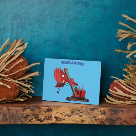 Niedliche Abbildung des Cartoon mit rotem Dampf Fotoplatte (Seite)