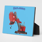 Niedliche Abbildung des Cartoon mit rotem Dampf Fotoplatte (Seite)