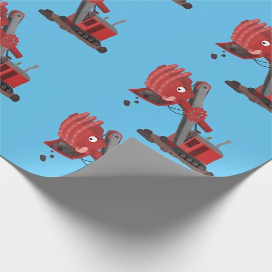 Niedliche Abbildung des Cartoon mit rotem Dampf Geschenkpapier (Ecke)