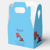 Niedliche Abbildung des Cartoon mit rotem Dampf Geschenkschachtel (Geöffnet)