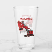 Niedliche Abbildung des Cartoon mit rotem Dampf Glas (Vorderseite)