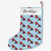 Niedliche Abbildung des Cartoon mit rotem Dampf Kleiner Weihnachtsstrumpf (Rückseite)