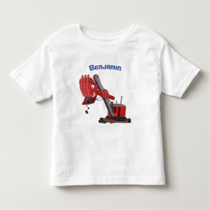 Niedliche Abbildung des Cartoon mit rotem Dampf Kleinkind T-shirt