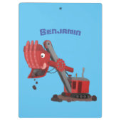 Niedliche Abbildung des Cartoon mit rotem Dampf Klemmbrett (Rückseite)