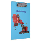 Niedliche Abbildung des Cartoon mit rotem Dampf Klemmbrett (Rechts)