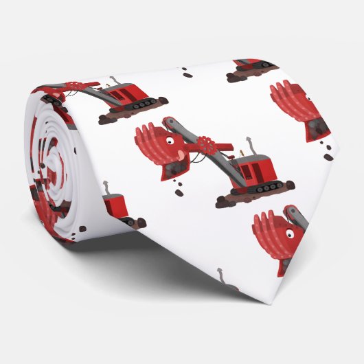 Niedliche Abbildung des Cartoon mit rotem Dampf Krawatte (Gerollt)