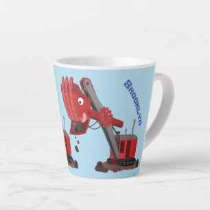 Niedliche Abbildung des Cartoon mit rotem Dampf Milchtasse
