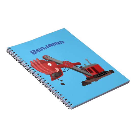 Niedliche Abbildung des Cartoon mit rotem Dampf Notizblock (Rechte Seite)