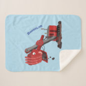 Niedliche Abbildung des Cartoon mit rotem Dampf Sherpadecke (Vorderseite (Horizontal))