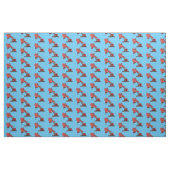 Niedliche Abbildung des Cartoon mit rotem Dampf Stoff (Fat Quarter (45,7 x 55,9 cm))