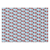 Niedliche Abbildung des Cartoon mit rotem Dampf Tischdecke (Vorderseite (Horizontal))