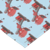 Niedliche Abbildung des Cartoon mit rotem Dampf Tischdecke (Schrägansicht)