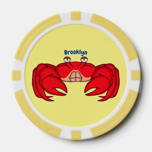 Niedliche Abbildung des Cartoon Pokerchips (Vorderseite)