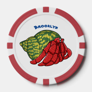 Niedliche Abbildung des Cartoon Pokerchips