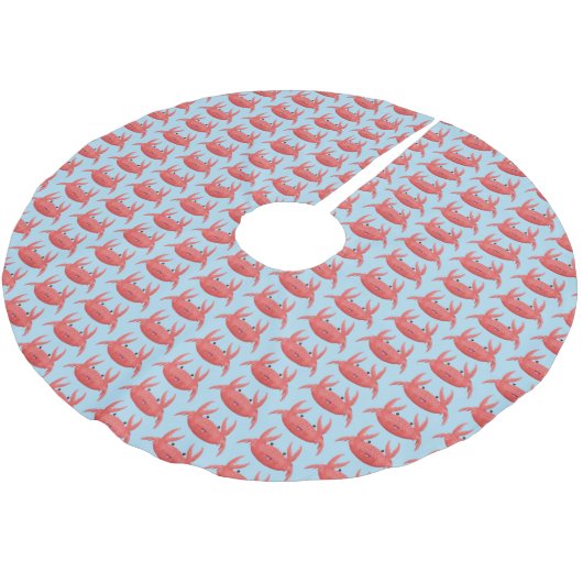 Niedliche Abbildung des Cartoon Polyester Weihnachtsbaumdecke (Schrägansicht)