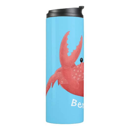 Niedliche Abbildung des Cartoon Thermosbecher (Nach links gedreht)