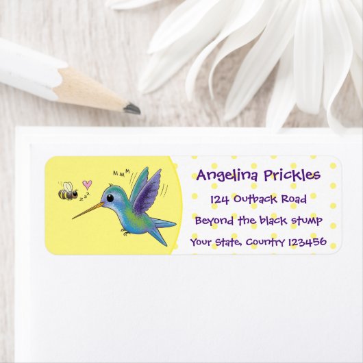 Niedliche Abbildung des Cartoon von Hummingbird (Insitu)