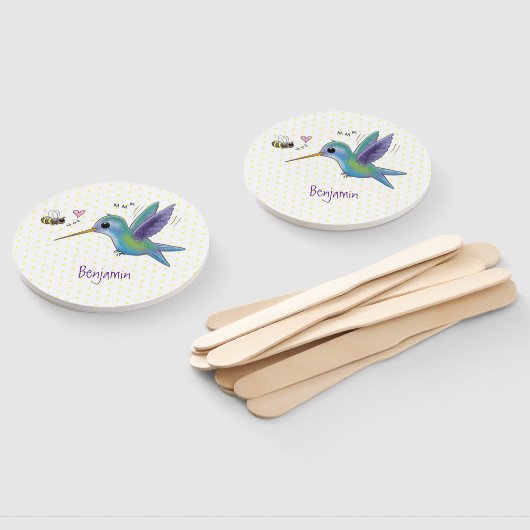 Niedliche Abbildung des Cartoon von Hummingbird Fächer (Non-assembled)