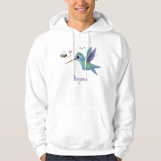 Niedliche Abbildung des Cartoon von Hummingbird Hoodie (Vorderseite)