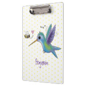 Niedliche Abbildung des Cartoon von Hummingbird Klemmbrett (Links)