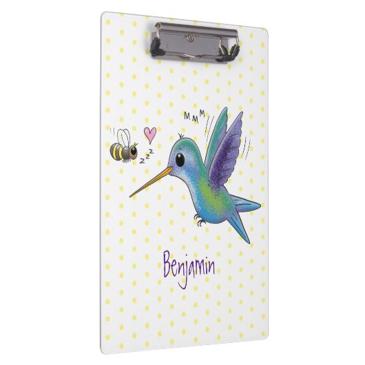 Niedliche Abbildung des Cartoon von Hummingbird Klemmbrett (Rechts)