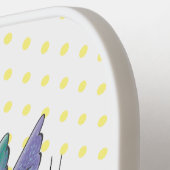 Niedliche Abbildung des Cartoon von Hummingbird Pickleball Schläger (Linke Seite)