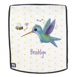 Niedliche Abbildung des Cartoon von Hummingbird Rucksack