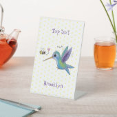 Niedliche Abbildung des Cartoon von Hummingbird Sockelschild (In SItu)