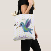 Niedliche Abbildung des Cartoon von Hummingbird Tasche (Von Nahem)