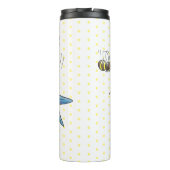 Niedliche Abbildung des Cartoon von Hummingbird Thermosbecher (Rückseite)