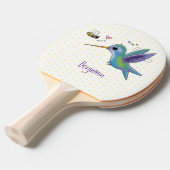 Niedliche Abbildung des Cartoon von Hummingbird Tischtennis Schläger (Vorderseite)