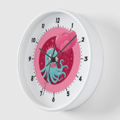 Niedliche Abbildung eines Oktopus mit Ballons Uhr (Winkel)