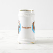 Niedliche Abbildung eines roten Panda-Cartoon Bierglas (Mittel)