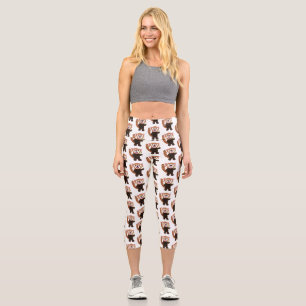 Niedliche Abbildung eines roten Panda-Cartoon Capri Leggings