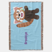 Niedliche Abbildung eines roten Panda-Cartoon Decke (Vorderseite Vertikal)