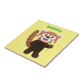 Niedliche Abbildung eines roten Panda-Cartoon Fliese (Seite)